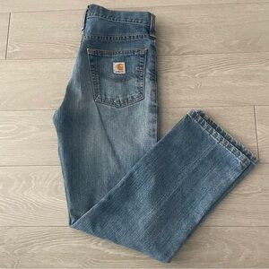 Carhartt blue denim straight leg jeans
